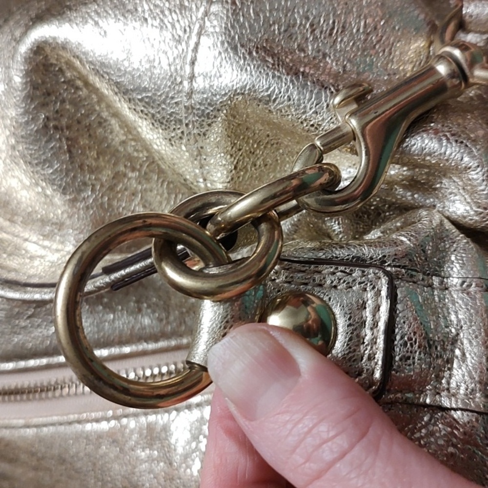 Coach Poppy Jazzy Rare gold Crossbody Bag 20384E Great Condition - Picture 11 of 16